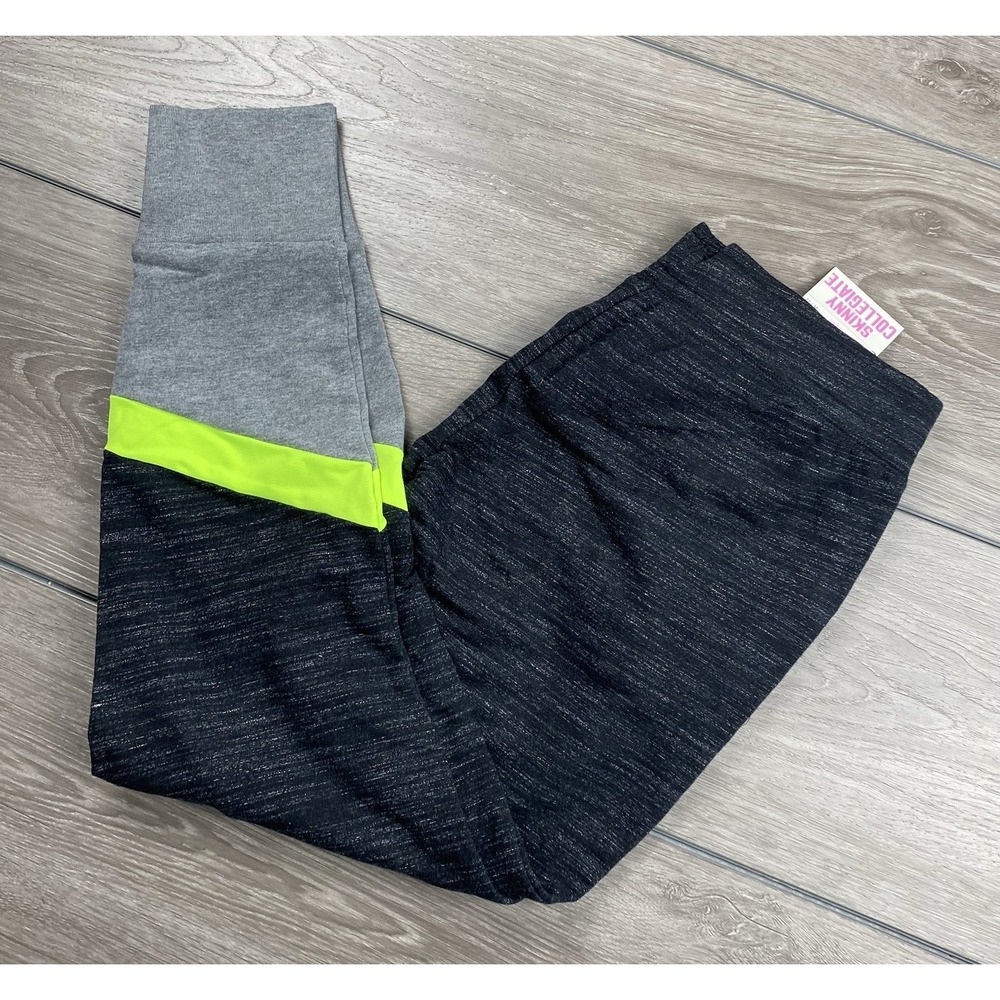 Victorias Secret Womens Pink Skinny Collegiate Jogger Lounge Pants Grey Sz M New
